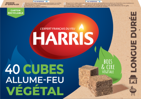 40 cubes allume-feu &#8211; 100% végétal, bois FSC®