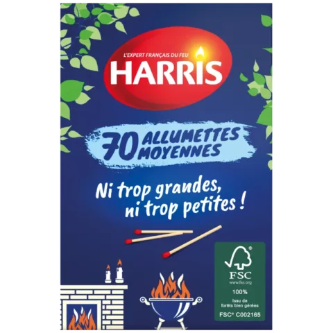 70 allumettes moyennes &#8211; bois certifié FSC®