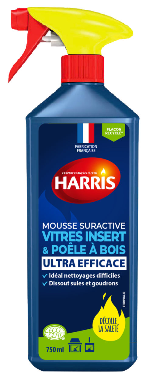 Mousse suractive pour vitres d&rsquo;insert et poêle à bois ECOCERT 750ml